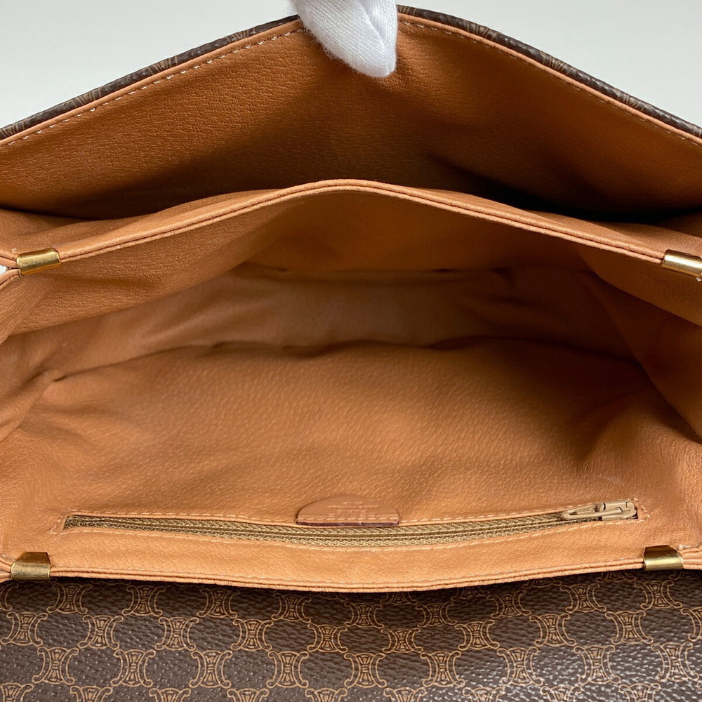 Celine Macadam Pattern Canvas Shoulder Bag Brown - image 7